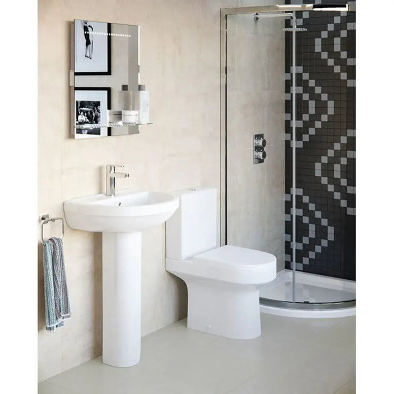 Granada Bathroom Pack with Bath, 2 Tap Hole Basin Unit, Taps and Toilet