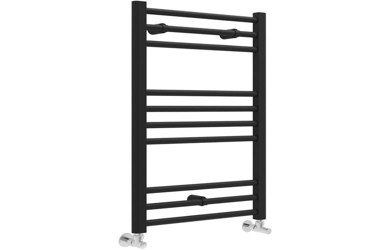 Grena Straight Ladder Radiator 500 x 800mm, Matt Black