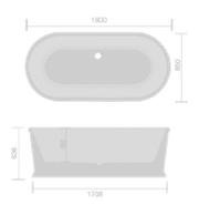 Holborn 1800 x 850mm Traditional Freestanding Tub | Luxury Double Ended Bath