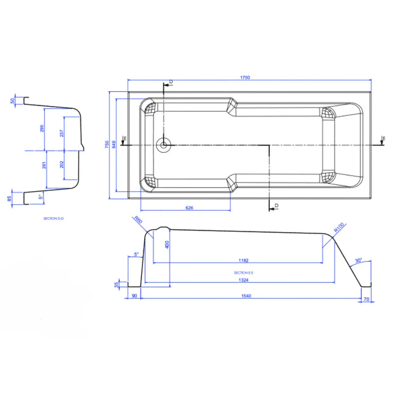 IBath Shower Bath with Bath Screen, Serpens Toilet, Vanity Unit, Shower & Taps Pack