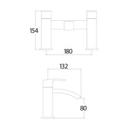 IBath Shower Bath with Bath Screen, Serpens Toilet, Vanity Unit, Shower & Taps Pack