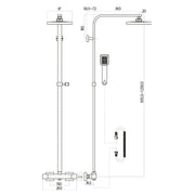IBath Shower Bath with Bath Screen, Serpens Toilet, Vanity Unit, Shower & Taps Pack