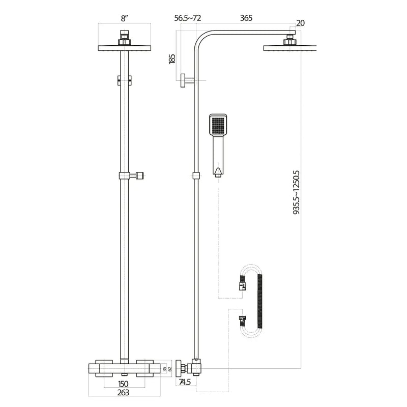 IBath Shower Bath with Bath Screen, Serpens Toilet, Vanity Unit, Shower & Taps Pack