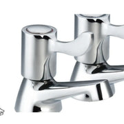 Icare 2 Tap Hole Floor Standing Basin Unit White