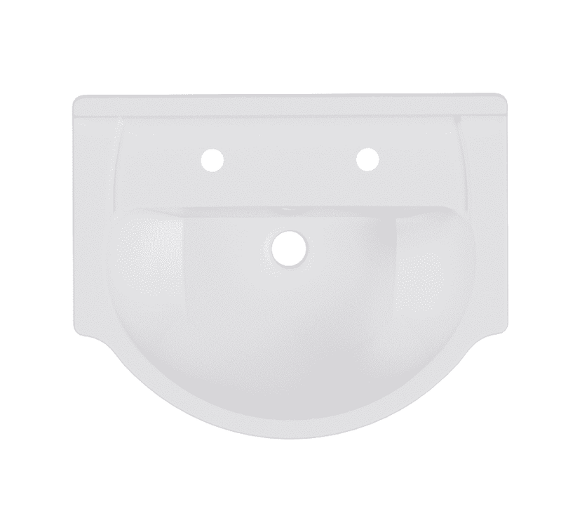 Icare 2 Tap Hole Floor Standing Basin Unit White