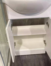 Icare 2 Tap Hole Floor Standing Basin Unit White