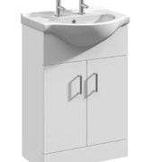Icare Assist Bathroom Pack with Low Height Bath, Raised Height Toilet and 2 Tap Hole Vanity Unit