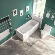 Icare Assist Bathroom Pack with Low Height Bath, Raised Height Toilet and 2 Tap Hole Vanity Unit