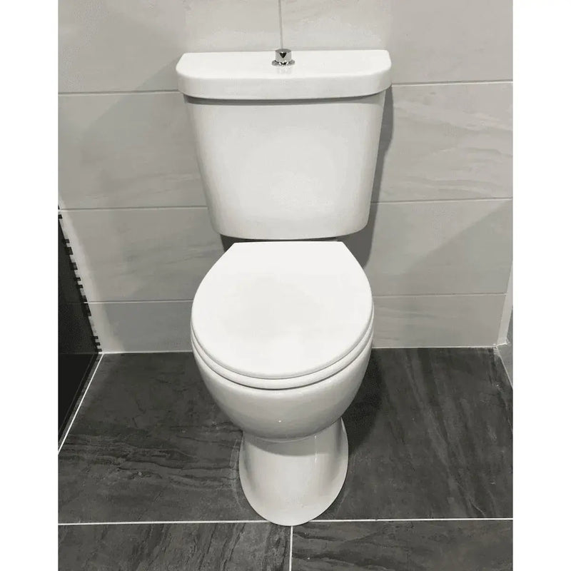 Icare Assist Bathroom Pack with Low Height Bath, Raised Height Toilet and 2 Tap Hole Vanity Unit