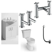Icare Assist Vanity Unit and Toilet Set withs Taps