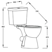 Icare Assist Vanity Unit and Toilet Set withs Taps