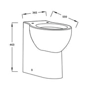 Icare Disabled Back To Wall Raised Height Toilet Pan and Seat