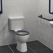 Icare Disabled Close Coupled Raised Height Toilet, Lever /Push button Cistern