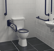 Icare Disabled Close Coupled Raised Height Toilet, Lever /Push button Cistern