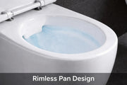 Icare Disabled Close Coupled Raised Height Toilet with Extra Long Pan & Soft Close Seat