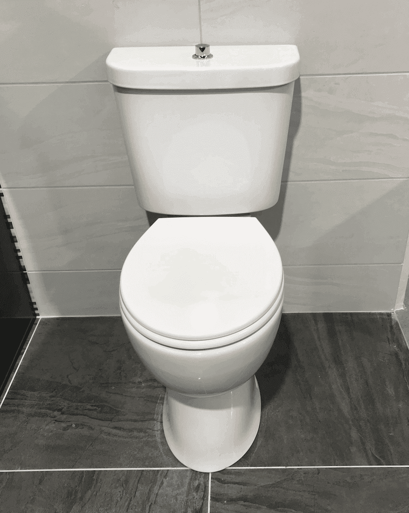 Icare Disabled Close Coupled Raised Height Toilet with Extra Long Pan & Soft Close Seat