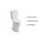 Icare Disabled Close Coupled Raised Height Toilet with Extra Long Pan & Soft Close Seat