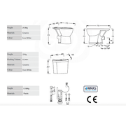 Icare Disabled Close Coupled Raised Height Toilet with Extra Long Pan & Soft Close Seat