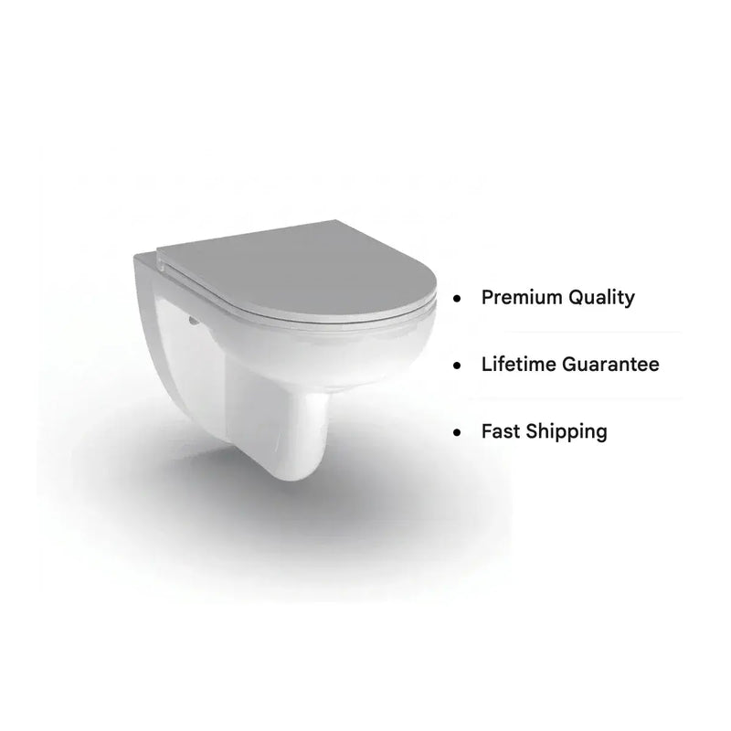 Icare Disabled Wall Hung Toilet Pan and Seat