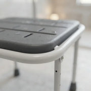 iCare Folding Shower Seat with Legs - White & Grey