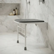 iCare Folding Shower Seat with Legs - White & Grey