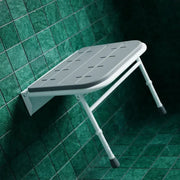 iCare Folding Shower Seat with Legs - White & Grey