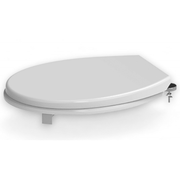 Icare Soft Closing Toilet Seat (White or Blue), Heavy duty - Bright White