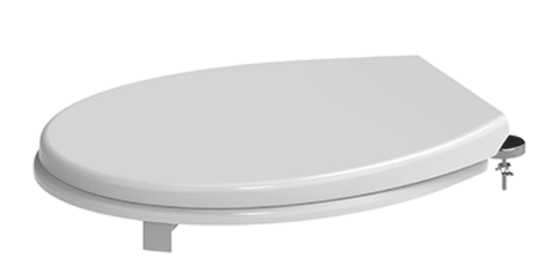 Icare Soft Closing Toilet Seat (White or Blue), Heavy duty