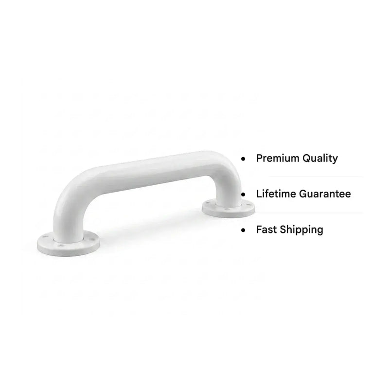 Icare Straight 300mm Grab Rail, Gloss White - Stainless Steel