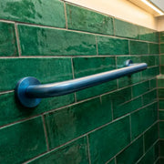 Icare Straight 600mm Grab Rail, Blue - Stainless Steel