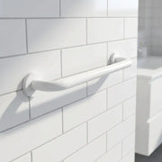 Icare Straight 600mm Grab Rail, Gloss White - Stainless Steel