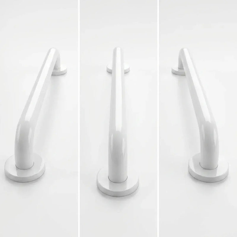 Icare Straight 600mm Grab Rail, Gloss White - Stainless Steel