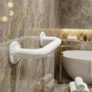 Icare Straight 600mm Grab Rail, Gloss White - Stainless Steel