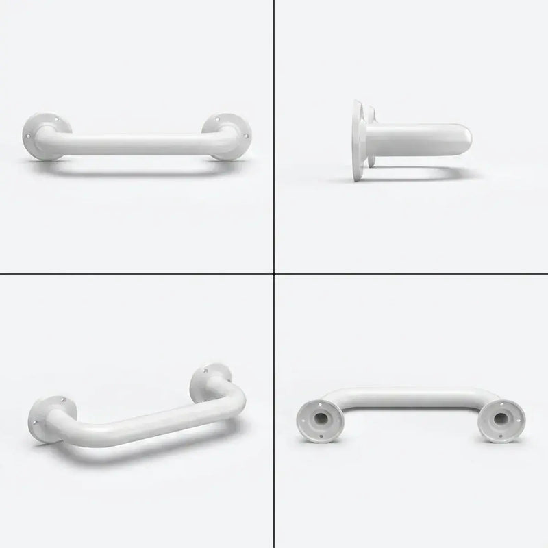 Icare Straight 600mm Grab Rail, Gloss White - Stainless Steel