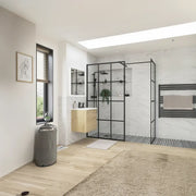 Icon Plus 1000mm Black Framed Wetroom Panel