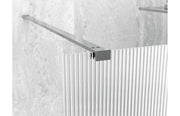 Iconplus Fluted Chrome 1000mm Walk in Shower Screen, Optional Side Panel