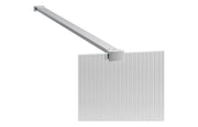 Iconplus Fluted Chrome 1000mm Walk in Shower Screen, Optional Side Panel