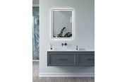 Kniveton 600mm Rectangle Front-Lit LED Mirror - Matt Black