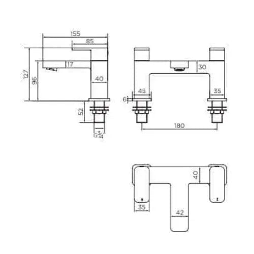 L Shape Shower Bath Pack with Toilet, 2 Door Basin Unit, Taps and Shower