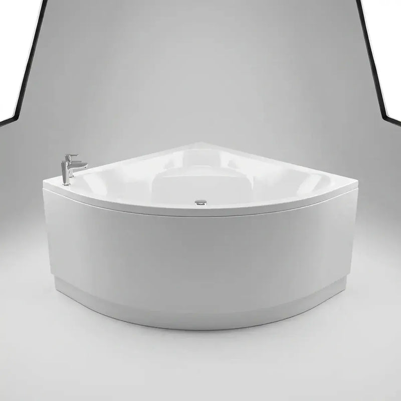 Lagune Corner Bath, 1350 x 1350mm, White, Includes Optional Panel & Legs/Fixings