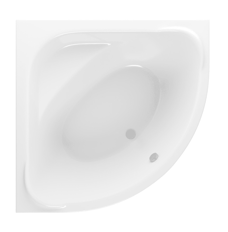 Lagune Corner Bath, 1350 x 1350mm, White, Includes Optional Panel & Legs/Fixings
