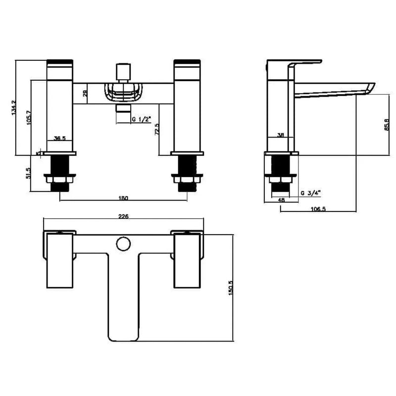 Lagune Corner Bath Pack with Toilet, 2 Door Basin Unit and Taps