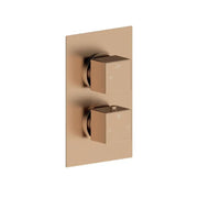 Land Square Concealed Shower Valve & Kit Pack 1 - Brushed Bronze