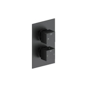 Land Square Concealed Shower Valve & Kit Pack 1 - Matt Black