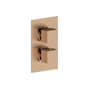 Land Square Concealed Shower Valve & Kit Pack 2 - Brushed Bronze