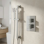 Land Square Concealed Shower Valve & Kit Pack 2 - Chrome