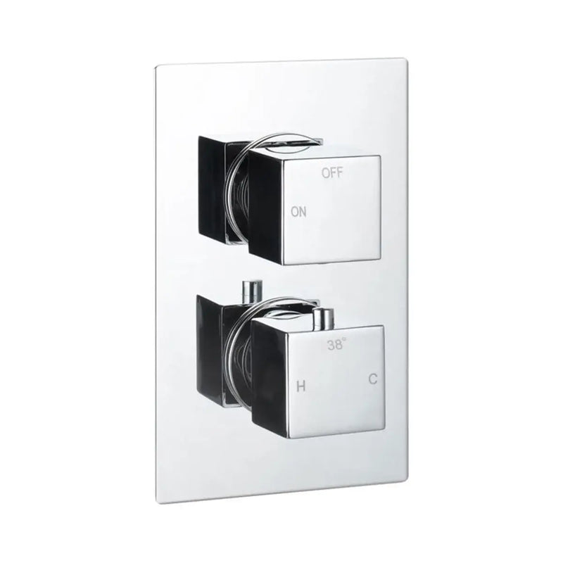 Land Square Concealed Shower Valve & Kit Pack 2 - Chrome