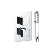 Land Square Concealed Shower Valve & Kit Pack 2 - Chrome