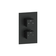 Land Square Concealed Shower Valve & Kit Pack 3 - Matt Black
