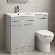 Lavello 1000mm Floor Standing L Shape Pack with Basin Worktop, Grey Gloss